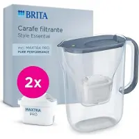 Brita Style Essential waterfilterkan, 2,4 liter inhoud, 2 Maxtra Pro Pure filters, met mineraalfilter