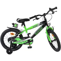 Volare Sportivo kinderfiets - voor jongens - 16 inch - groen zwart - met twee handremmen