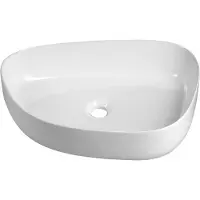 A&n&a aqualine Aqualine keramisch wastafelblad, opzetmodel, 55x42 cm, wit