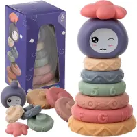 Northix Zachte Sensorische Blokken - 8 stuks - Educatief Speelgoed voor Baby's