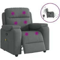 Syfax Massagestoel in donkergrijze stof