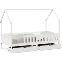 Syfax Kinderbedframe met lades 90x190 cm massief grenenhout