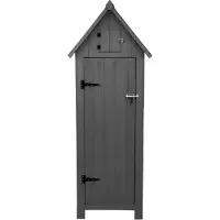 Monster Shop - Tuinschuur – Strandhuis - Grijs - 3 Planken, 4 Haken