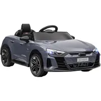 HOMCOM Elektrische kinderauto Kunststof, Metaal 103L x 58B x 41H cm Grijs