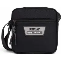 Replay schoudertas Reporter Bag Black zwart