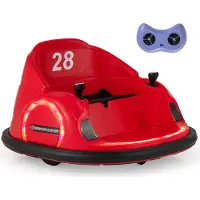 Costway Elektrische Botsauto Voor Kinderen - Knipperende LED - 66.5 x 64.5 x 39 cm - Rood