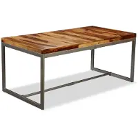 Syfax Eettafel 180 cm massief acaciahout en staal