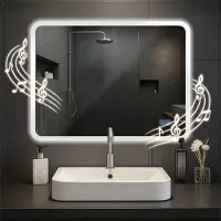 CLP Badspiegel Jericho met Bluetooth, afmetingen: 70x100 cm
