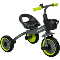 AIYAPLAY Kinderdriewieler - Metaal - 70,5x53x58cm - Zwart