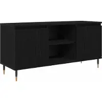 Syfax TV-kast Zwart Eiken 104 x 35 x 50 cm Bewerkt hout