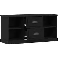 Syfax TV-kast met lade Zwart Eiken 99,5 x 35,5 x 48 cm Bewerkt hout