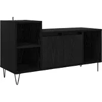 Syfax TV-kast Zwart Eiken 100 x 35 x 55 cm Bewerkt hout