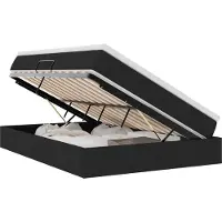 Syfax Opslag bed met matras met opslag Zwart 140 x 200 cm Polyester