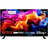 Kiano Elegance 43-inch (108 cm) televisie, 4K UHD (3840x2160), Smart TV met VIDAA-besturingssysteem, LED, Wi-Fi, Miracast, PVR-recorder, DVB-T2/S2