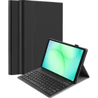 Cazy tablet Hoes met Toetsenbord geschikt voor Samsung Galaxy Tab A11 Plus - QWERTY Bluetooth Keyboard Case - Zwart