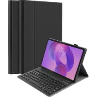 Cazy tablet Hoes met Toetsenbord geschikt voor Lenovo Idea Tab Plus - QWERTY Bluetooth Keyboard Case - Zwart
