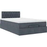 Syfax Ottoman bed met matras 120x200cm fluweel donkergrijs