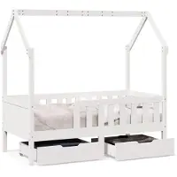 Syfax Kinderbedframe met lades 80x170 cm massief grenenhout