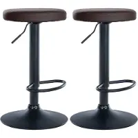 CLP 2x Barkruk Ponte - kunstleer, zwart frame - Wit