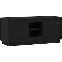 Syfax TV-kast Zwart Eiken 102 x 35 x 45 cm Bewerkt hout
