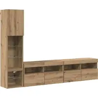 vidaXL TV Wand Eenheid 4 st Artisan Eiken Bewerkt hout