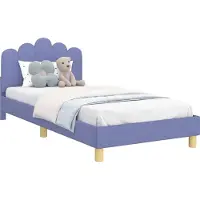 Syfax Bedframe voor kinderen met hoofdbord Jeans Blauw 80 x 200 cm
