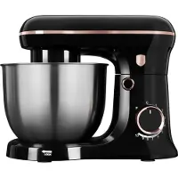 Berlinger Haus keukenmachine, 1500W, 10 snelheden, 5 liter roestvrijstalen kom, antiaanbak-garde en mengkom, stille motor, elegant design in zwart/roze goud