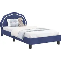 Syfax Bedframe voor kinderen met hoofdbord Politieblauw 80 x 200 cm