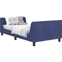 Syfax Bedframe voor kinderen met hoofdbord Politieblauw 80 x 200 cm