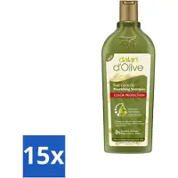 Dalan d'Olive - Shampoo - Beschermt de kleur - Voor beschadigd haar - 400 ml - Voordeelverpakking - 15 stuks