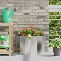Prolenta Maison Exclusive - Plantenbak zilver, 60 x 30 x 35 cm, roestvrij staal