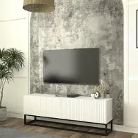 En.casa Tv-meubel Verpsboga lang frame 135x32x47 cm wit []