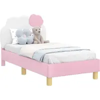 Syfax Peuterbedframe met hoofdbord Roze 70 x 140 cm PU
