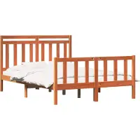 Syfax Bedframe met hoofdeinde 2 pcs Wasbruin 205,5 x 145,5 x 100 cm