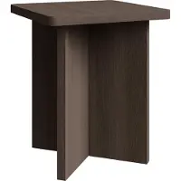 Selsey Qubeo – Salontafel 42 cm, vierkant met kruisframe, essenlook bruin