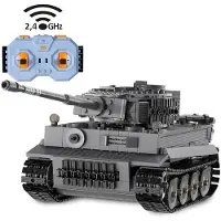Jamara CaDA Panzer Tiger 1, schaal 1:35, grijs, 2,4 GHz, bouwstenen