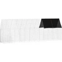 Syfax Kippenhok 2 st zilver 600 x 100 x 210 cm Gegalvaniseerd staal
