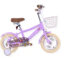Buxibo - Kinderfiets voor Meisjes - Luna - 12 Inch - Paars