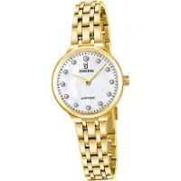 Festina dameshorloge Mademoiselle, polshorloge, roestvrij staal, goud, modelnummer D2UF20745/1