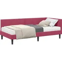 Syfax Hoekbedframe met Matras 2 st Wijnrood 90 x 190 cm Fluweel