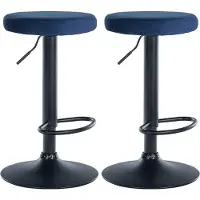 CLP 2x Barkruk Ponte - fluweel, zwart frame - Groen