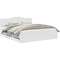 Syfax Bedframe met lade met opslag Wit 180 x 200 cm Ingenieurshout