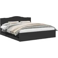 Syfax Bedframe met lade met opslag Zwart 200 x 200 cm Ingenieurshout