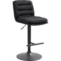 CLP Barkruk Damar - bekleding: zwart, frame: crème
