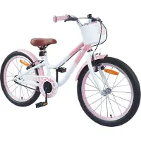 vidaXL Kinderfiets 18 Inch voor 5-7 jaar oud Licht Roze