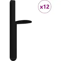 Syfax Meubelpoten 12 st Zwart 66 x 36 x 160 mm IJzer