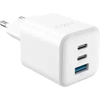 FIXED Netvoeding GaN, 1x USB-A, 2x USB-C, PD 3.0, 65W, QC 4.0, AFC, FCP, SCP, compact, vaste Mini PD 65 GaN oplader, wit