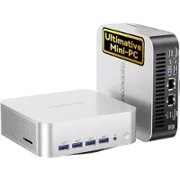 GEEKOM AI Mini PC A9 Max: AMD Ryzen AI 9 HX 370, 12 cores, 24 threads, 32GB DDR5 RAM, 1TB SSD, 2.5G Dual LAN, Windows 11 Pro, AI-functionaliteit