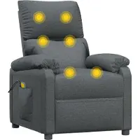 Syfax Massagestoel stof donkergrijs