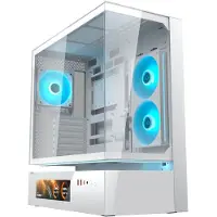 Cougar CFV235 Vision, mid-tower behuizing, zonder voeding, met USB/audio-aansluitingen, ATX, 1x USB-C 3.2 Gen 2, 2x USB 3.0, wit